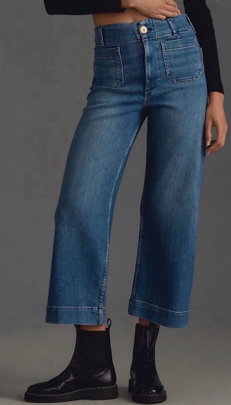Kut from the Kloth Medium Blue Wide Leg Jeans